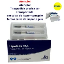 Lipoless Mounjaro Tirzepatide Lipoless 12,5 MG/0,5 ML - 4 Frascos. com Registro Sanitario. Temos Caixa de Isopor e Gelo.