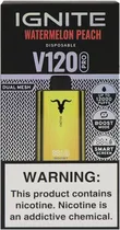 Vape Descartável Ignite V120 Pro Watermelon Peach 12000 Puffs Dual Mesh Gold
