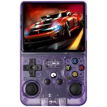 Console Portátil R36S 64GB de 3.5" com 15.000 Jogos - Roxo