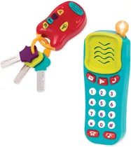 Battat Interactivo Juego Combinado de Luz Y Sonido Teléfono Y Teclas Plastico +18M Multicolor