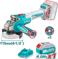 Esmerilhadeira Angular Total TAGLI261521 20V (X1 Bateria) 220V 50/60HZ