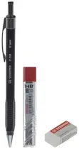 Kit Lapiseira e Borracha Stabilo 0.5 MM 3135N Preto