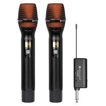 Microfone Sem Fio Pure Acoustics Vocalai 202 - 2 Unidades - Recarregavel - Preto