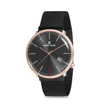 Relógio Analógico Masculino Daniel Klein Premium DK12243-4 - Preto e Rosa Ouro