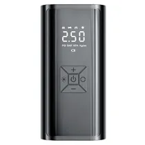 Compressor de Ar Portátil CQ-0313 Multifunctional / Lanterna / Acessórios - Preto