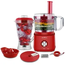 Multiprocessador Britânia All In One BMP900P Processador + Liquidificador + Espremedor 220V ~ 50/60 HZ - Vermelho  Multiproces...