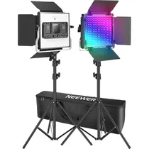 Kit Luz de Vídeo LED Neewer 660 Pro II - Preto + Bolsa + Tripés