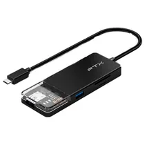 Hub FTX-HUBT4-PB 6 In 1 USB-C/HDMI/USB-A/SD - Preto