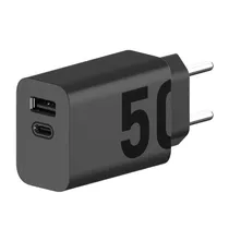 Carregador / Adaptador de Parede Samsung 50W / Dual Port (USB-C / USB-A) - Preto