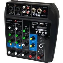 BLG Mesa de Sonido MG-04 4CH/ Mic/ Aux/ USB/ Bluetooth