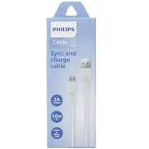 Cabo Philips DLC3001UW/70 USB-A | Microusb - White (1 Metro)