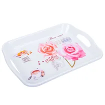 Bandeja Café Melamina 30,5CM Rosas