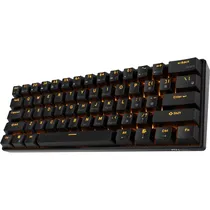 Teclado Mecânico Royal Kludge RK61 60% RGB Tátil Wireless Switch Brown - Black