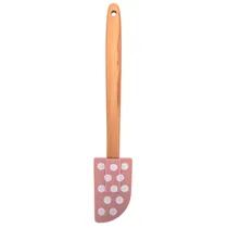 Espátula para Reposteria de Silicone Rosa com Motas