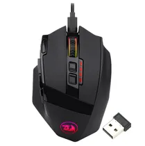 Mouse Gamer Redragon Sniper Pro M801P-RGB Sem Fio 16000 Dpi - Preto