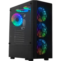 Gabinete Gamer Satellite K887 6 Cooler RGB - Negro