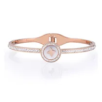 Pulseira Feminina Freelook FRJ.3.3003-3 de Aço Inoxidável - Rosa Ouro