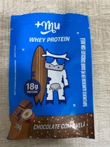 +Mu Proteina Whey Protein Chocolate com Avela 35G Plastico Azul