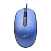 Mouse Wired Optical Dpi Luo LU-3049 com Fio / 1000DPI / USB-A - Azul/Preto
