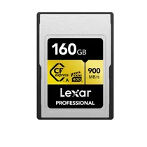 Cartão de Memoria Cfexpress Tipo A Lexar Professional Gold 900-800 MB/s 160 GB
