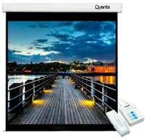 Tela de Projeção Quanta QTTLE150 Elétrica de 150" - 1:1 Parede/Teto 220V