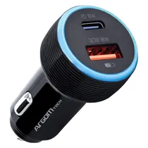 Carregador Veicular Argom ARG-AC-0118BK 38W Dual Port USB-A + USB-C - Preto
