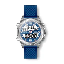 Relógio Masculino Digital Daniel Klein D:Time DK.1.12489-3 - Prata e Azul