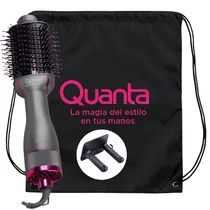 Escova Secadora Quanta QTES6000N 1300W 2V - Cinza/Rosa + Bolso de Presente