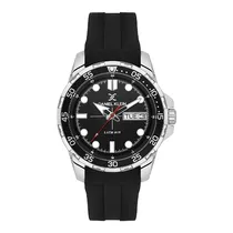 Relogio Analógico Masculino Daniel Klein DK.1.13911-1 Premium Gents / Pulseira de Silicone - Preto/Prata