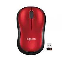 Logitech M185 Mouse Wireless Red