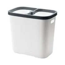 Basurero Doble Home H-00033 12L Blanco - Gris