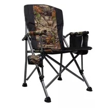 Cadeira de Praia/Camping Dobrável Camuflada c/ Porta Copo Bolsa 50CM Anc. X 50CM Fon. X 90CM A
