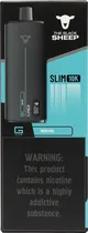 Vape Descartável The Black Sheep Slim 10K Menthol - 10000 Puffs