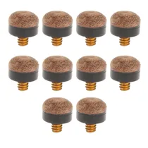 Ponteira para Taco de Bilhar de Couro Aparafusado Pacote de 10MM com 10PC.