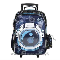 Chenson Mochila Con Rueda CP 55209 Space Explorer Azul/Negro