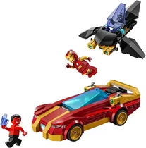 Lego Marvel Iron Man Car & Black Panther VS Red Hulk - 76310 (295 Peças)