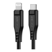 Cabo Acefast C3-01 USB-C p/ Lightning 30W 1.2M BLK  Cabo Acefas...