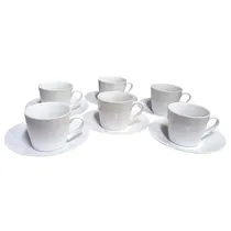 Jgo de Taza Porcelana 200ML 6PCS