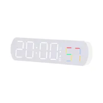 Reloj Digital de Mesa Satellite AC-T6884 LED Blanco