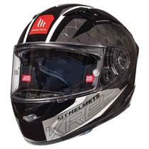 Capacete MT Helmets Kre Snake Carbon 2.0 A0 - Fechado - Tamanho XXL - Gloss White