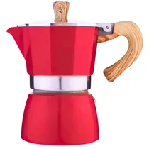 Cafeteira Italiana Alumínio 6 Xicaras 300ML Vermelho