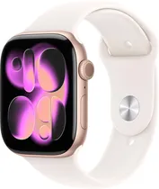 Apple Watch S11 (GPS) Caixa Alumínio Rose Gold 46MM Sport Band Light Blush M/L MEV74LW