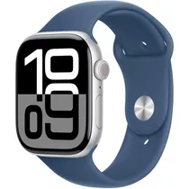 Apple Watch Series 10 46MM GPS + Celular MX123LW/A Aluminum Silver/Sport Band Denim s/M