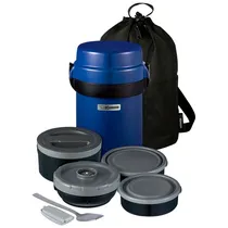 Marmita Térmica Zojirushi SL-JBE14AZ MR. Bento com 4 Potes - Azul
