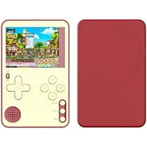 Console Portátil Mini Slim K10 de 2.4" com 500 Jogos - Vermelho/Amarelo (Inglês/Chinês)