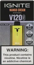 Vape Descartável Ignite V120 Pro Mango Cream 12000 Puffs Dual Mesh Gold