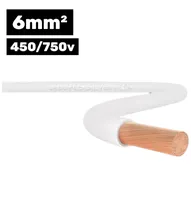 Cabo Flexsil 450/750V 1*6MM 100M Branco