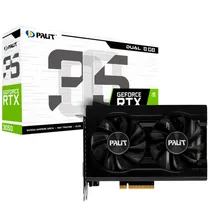 Placa de Video Palit Dual 8GB Nvidia Geforce RTX3050 GDDR6 NE63050018P1-1070D 128BITS 1552MHZ, HDMI, DVI, Displayport