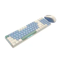 Redragon Teclado + Mouse Wireless Ing BS-8772CB Cream/Blue  Redragon Te...
