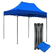Tenda Metal Preto Lona Azul 2X3M Resistente